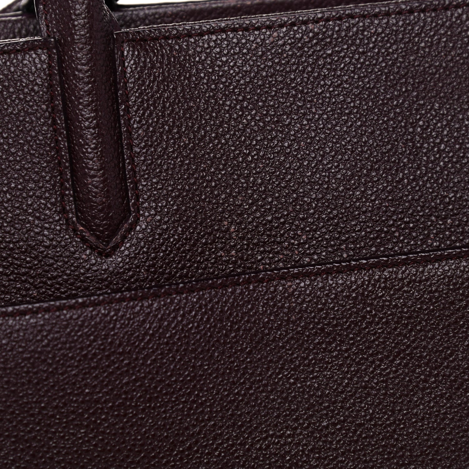 Saint Laurent Grained Calfskin Medium Cabas Rive Gauche Amaranto 19 of 29
