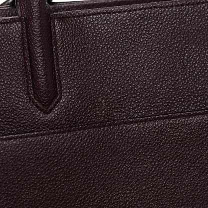 Saint Laurent Grained Calfskin Medium Cabas Rive Gauche Amaranto 19 of 29
