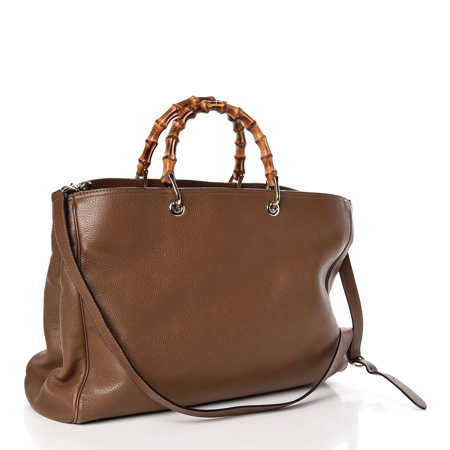 Cellarius Calfskin Large Bamboo Shopper Tote Acero