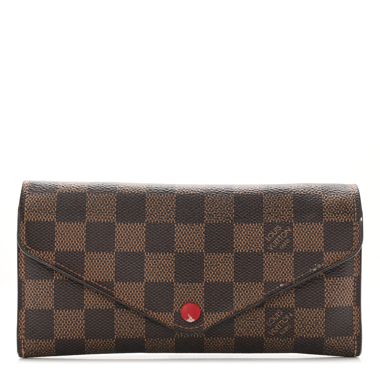 Damier Ebene Josephine Wallet Red