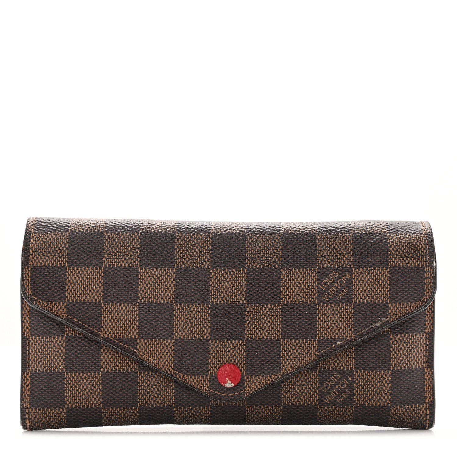 Louis Vuitton Damier Ebene Josephine Wallet Red 1 of 8