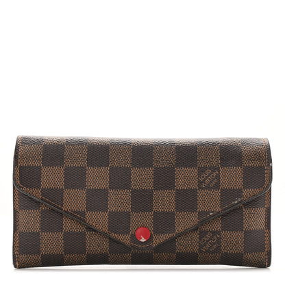 Louis Vuitton Damier Ebene Josephine Wallet Red 1 of 8