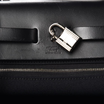 Hermes Military Toile Vache Hunter Herbag Zip PM 31 Black 6 of 11