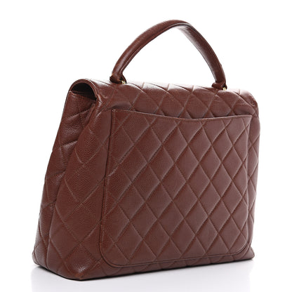 Chanel Caviar Quilted Jumbo Kelly Flap Brown 2 of 16