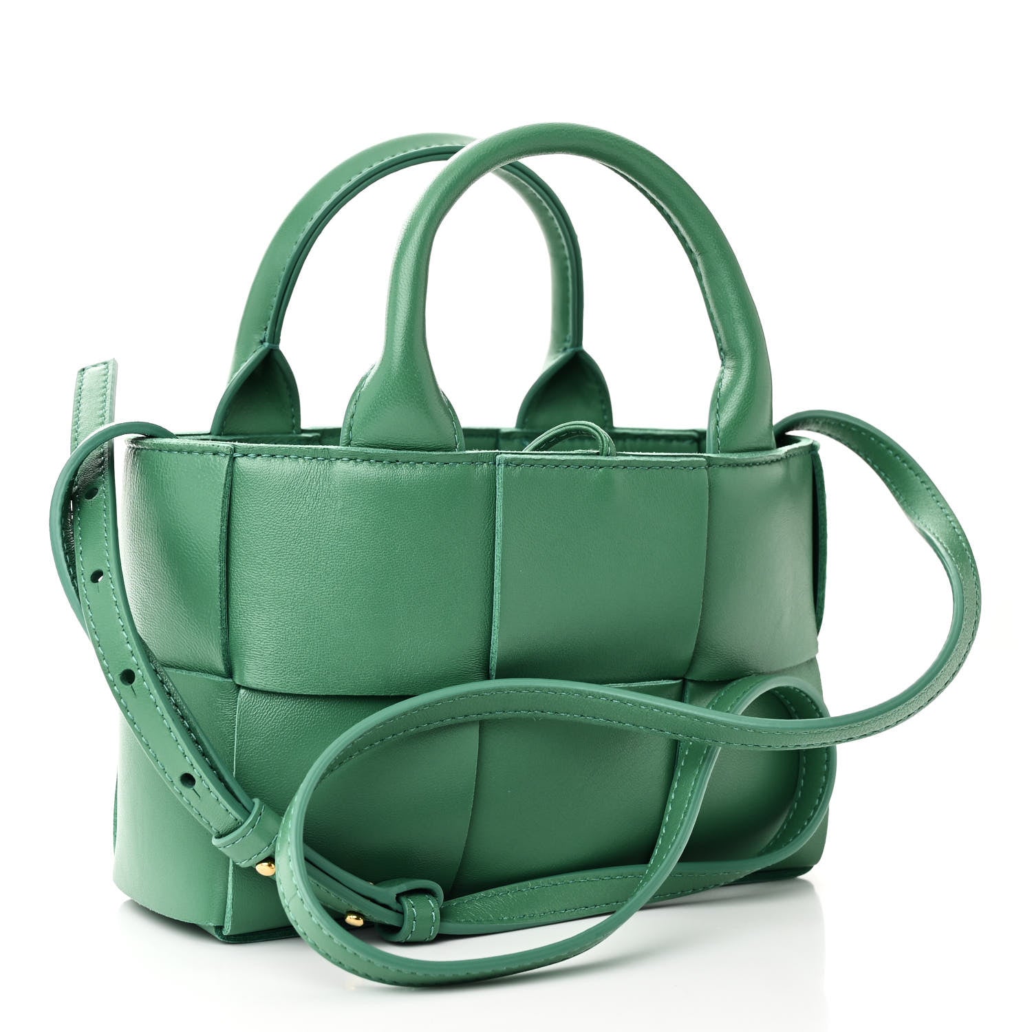 Bottega Veneta Nappa Maxi Intreccio Mini Arco Tote Green 4 of 11