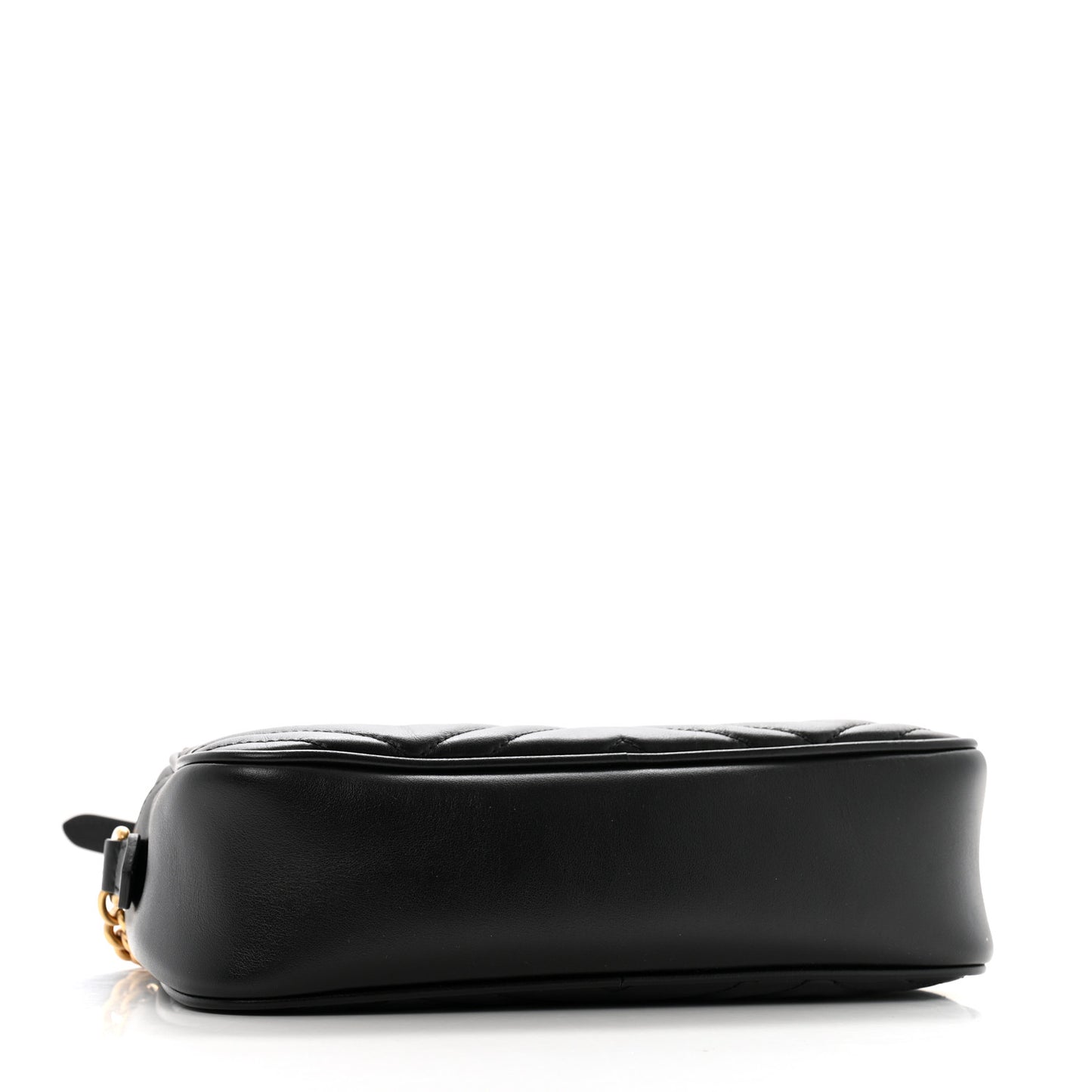 Calfskin Matelasse Small GG Marmont Chain Shoulder Bag Black