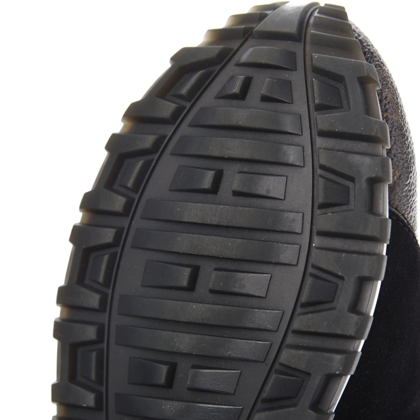 Suede Monogram Run Away Sneakers 38 Black
