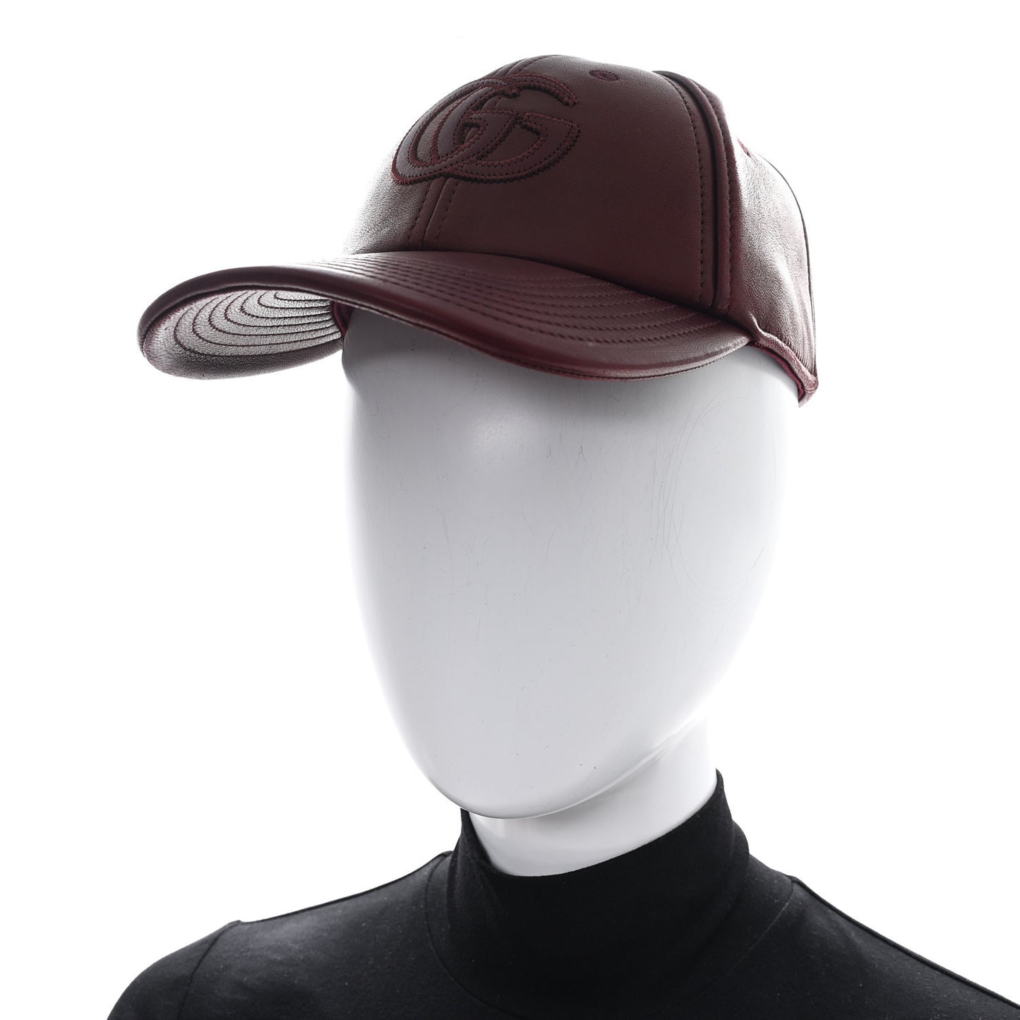 Calfskin Interlocking G Baseball Hat S Bordeaux