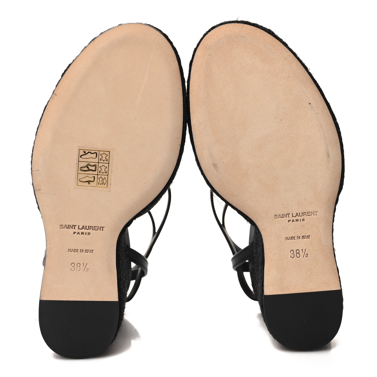 Calfskin Cassandra Espadrille 105 Wedges 38.5 Black