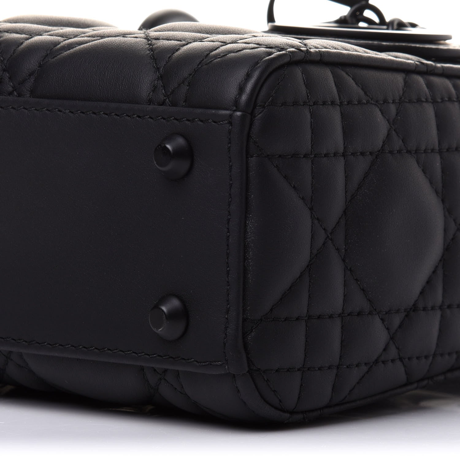 Christian Dior Ultra Matte Calfskin Cannage Mini Lady Dior Black 8 of 10