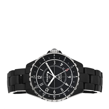 Chanel Stainless Steel Matte Ceramic 41mm J12 GMT Automatic Watch Black 2 of 5