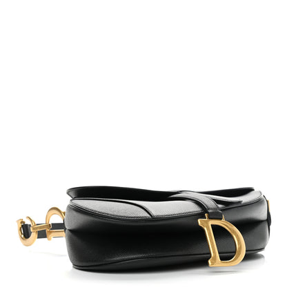 Christian Dior Grained Calfskin Saddle Bag Black 4 of 11