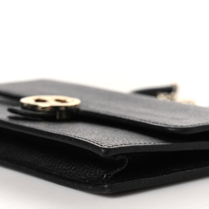 Gucci Dollar Calfskin Interlocking G Chain Wallet Black 8 of 9