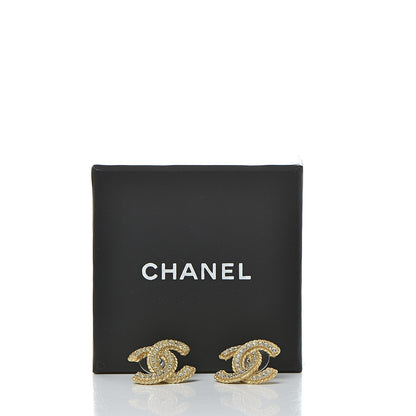 Chanel Crystal CC Earrings Gold 5 of 5
