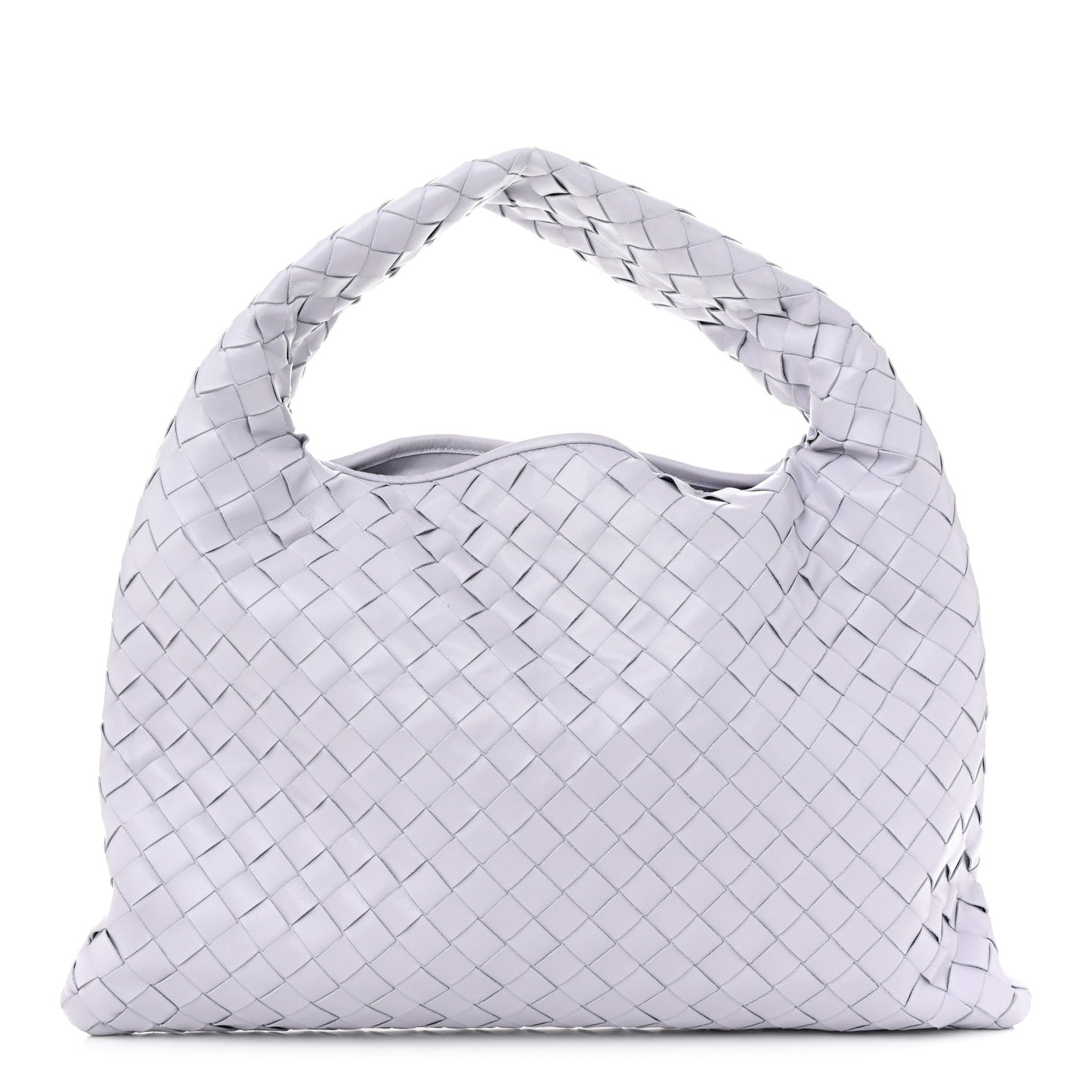 Calfskin Intrecciato Small Hop Oyster Lilac