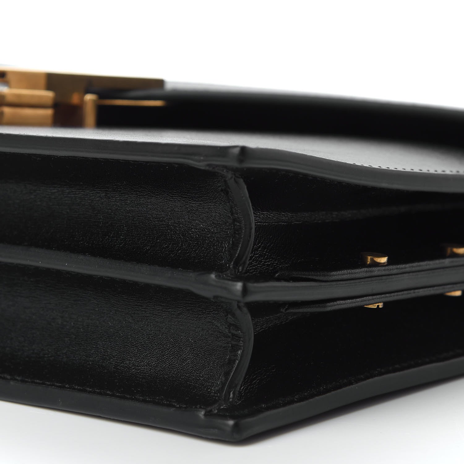Saint Laurent Smooth Calfskin Monogram Cassandra Clasp Bag Black 8 of 8