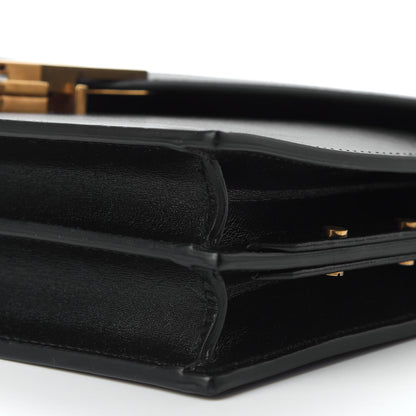 Saint Laurent Smooth Calfskin Monogram Cassandra Clasp Bag Black 8 of 8