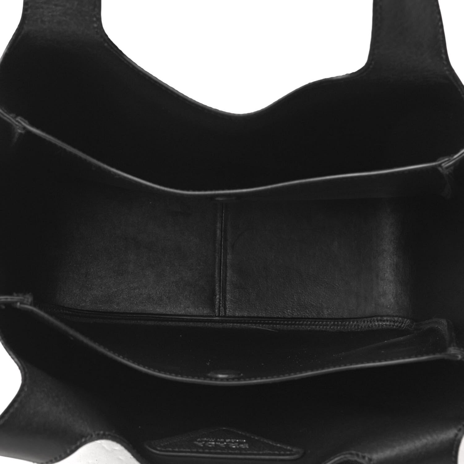 Prada Vitello Daino Soft Large Dynamique Tote Black 4 of 4