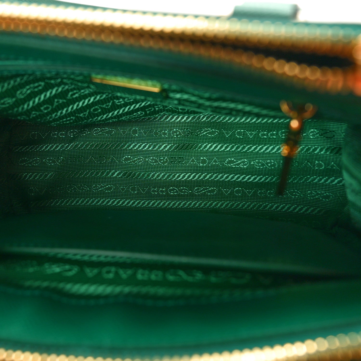 Prada Saffiano Lux Mini Galleria Double Zip Tote Biliardo 5 of 9