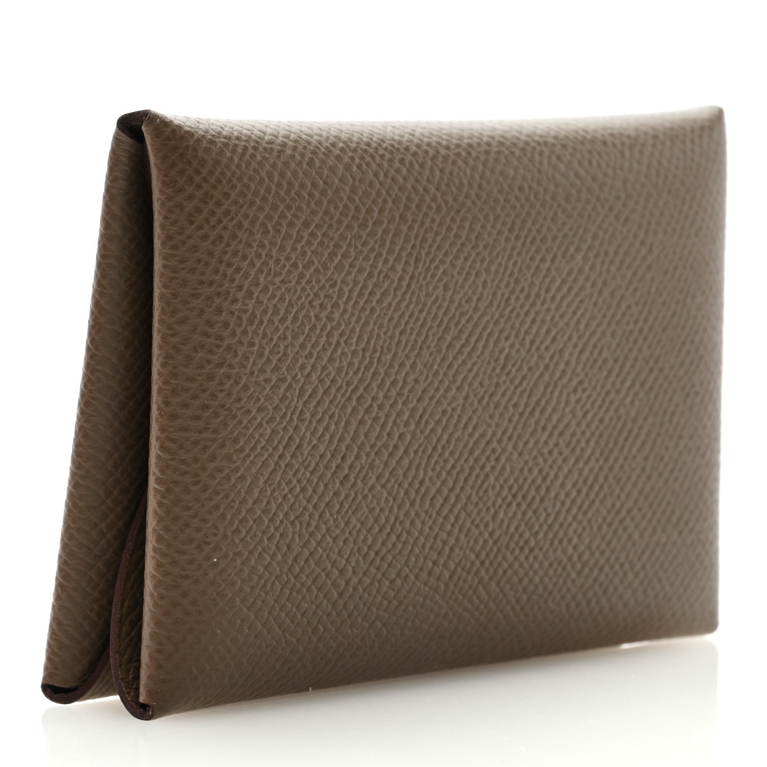 Hermes Epsom Calvi Duo Card Case Etoupe 3 of 6
