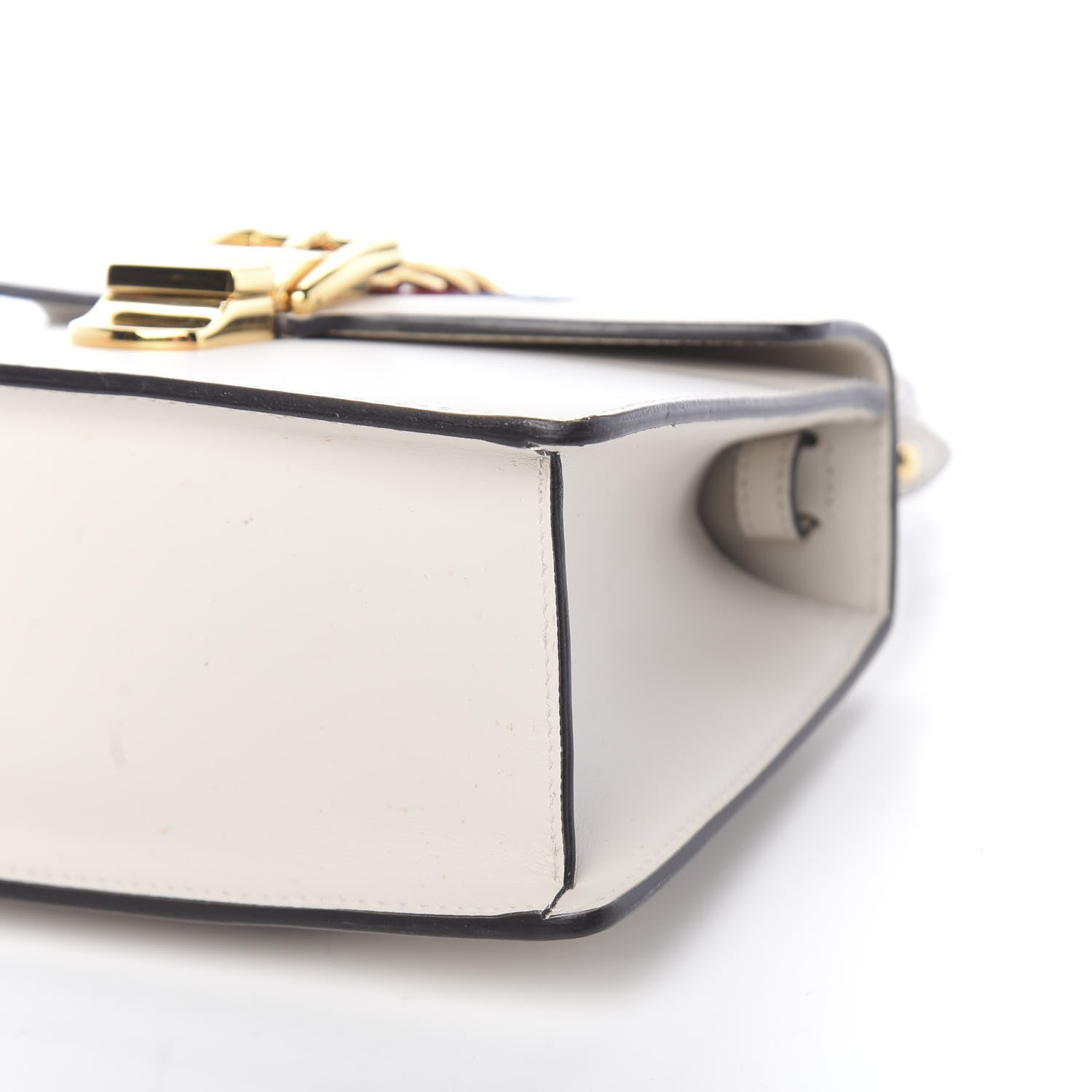 Gucci Calfskin Mini Sylvie Top Handle Bag White 10 of 13