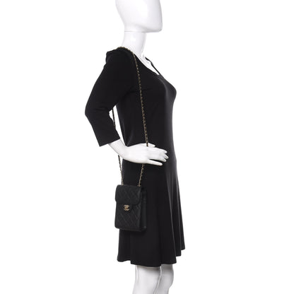 Chanel Caviar Quilted Classic Phone Holder Black 2 of 12