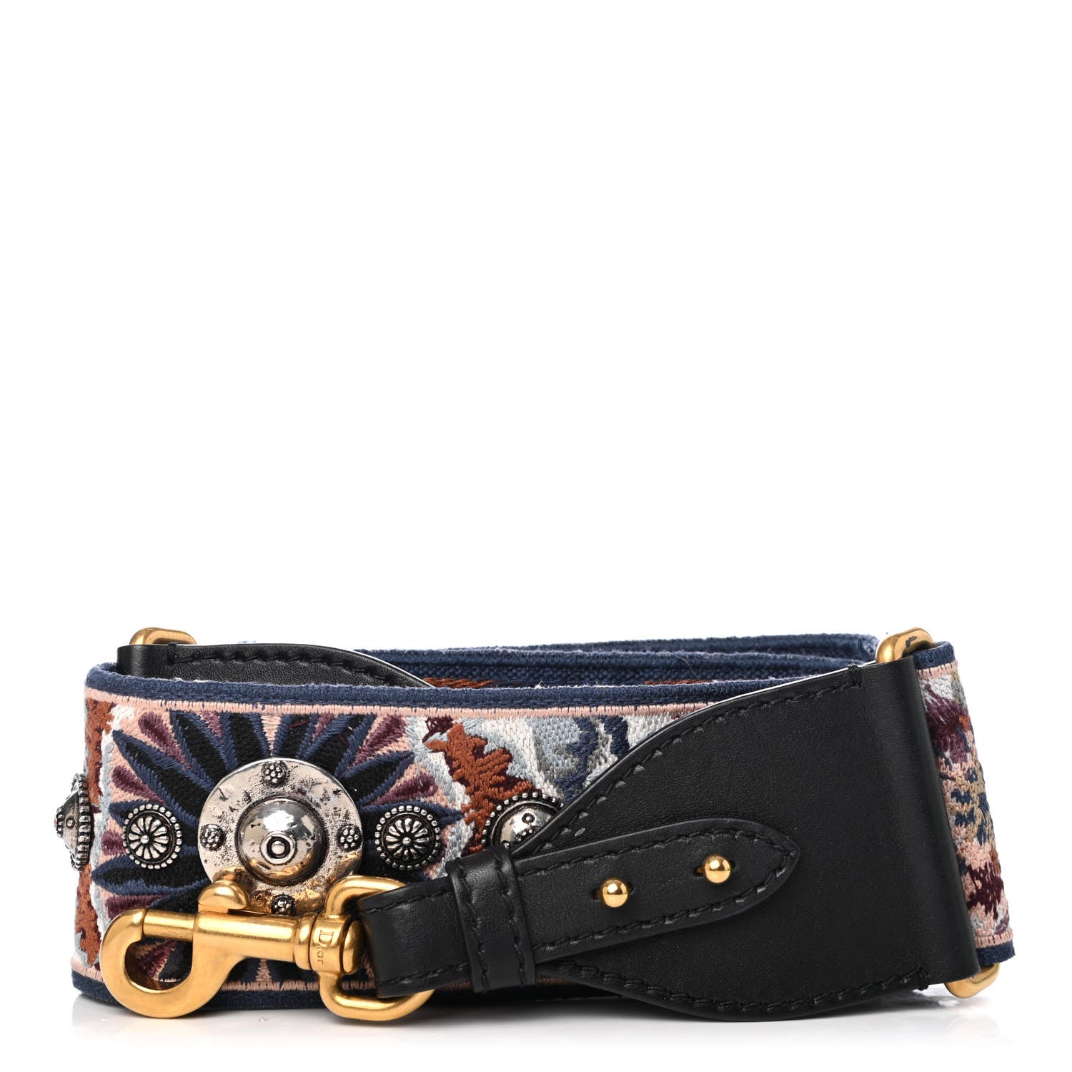 Christian Dior Canvas Embroidered Studded KaleiDiorscopic Shoulder Strap Multicolor 1 of 3