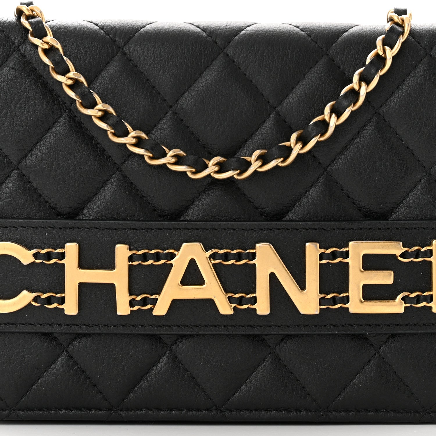 Chanel Calfskin Quilted Small Enchained Flap Black 9 of 13