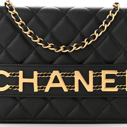 Chanel Calfskin Quilted Small Enchained Flap Black 9 of 13