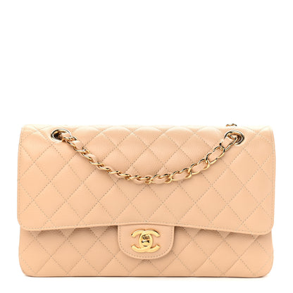 Chanel Caviar Quilted Medium Double Flap Beige 1 of 9