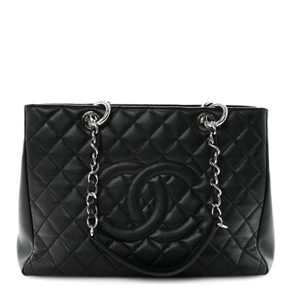 Chanel Caviar Quilted Grand Shopping Tote GST Black 1 of 10