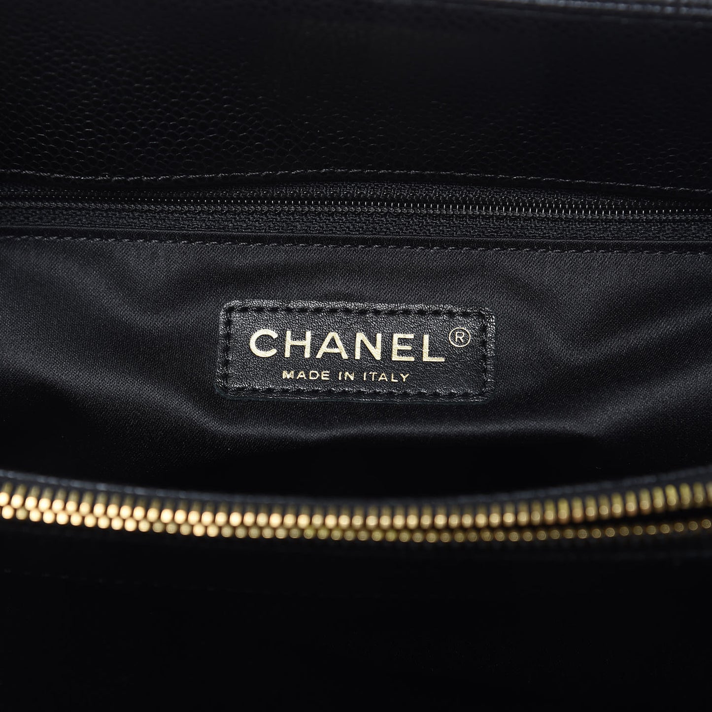 Caviar Quilted Grand Shopping Tote GST Black