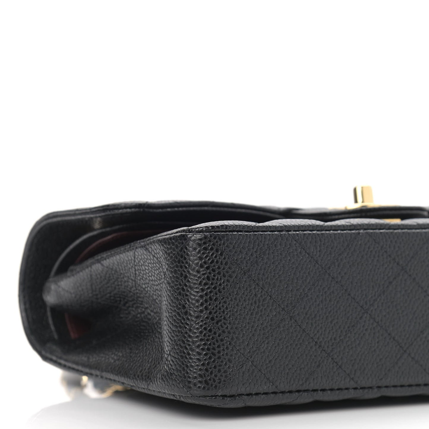 Caviar Quilted Small Double Flap Black