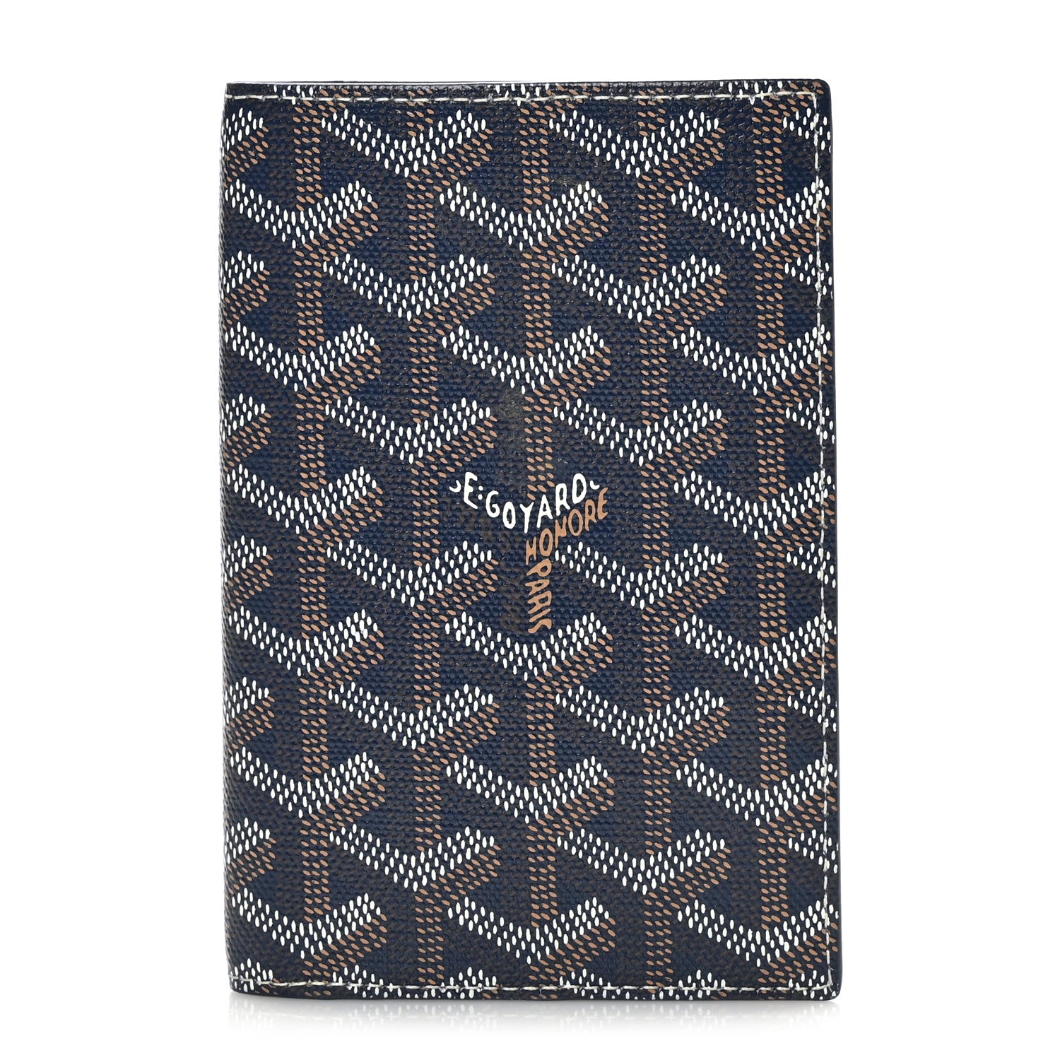 Goyard Goyardine Grenelle Passport Wallet Navy 1 of 6