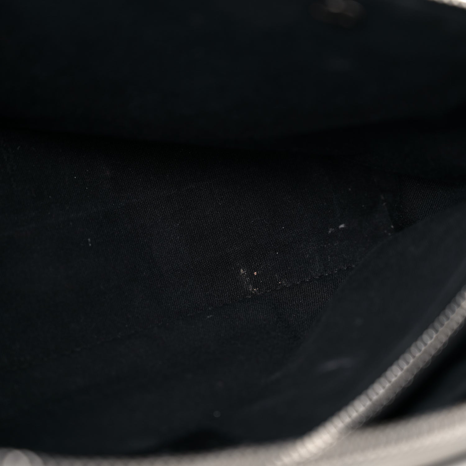 Fendi Vitello Dolce Croc Tail Medium By The Way Boston Bag White Black 15 of 26