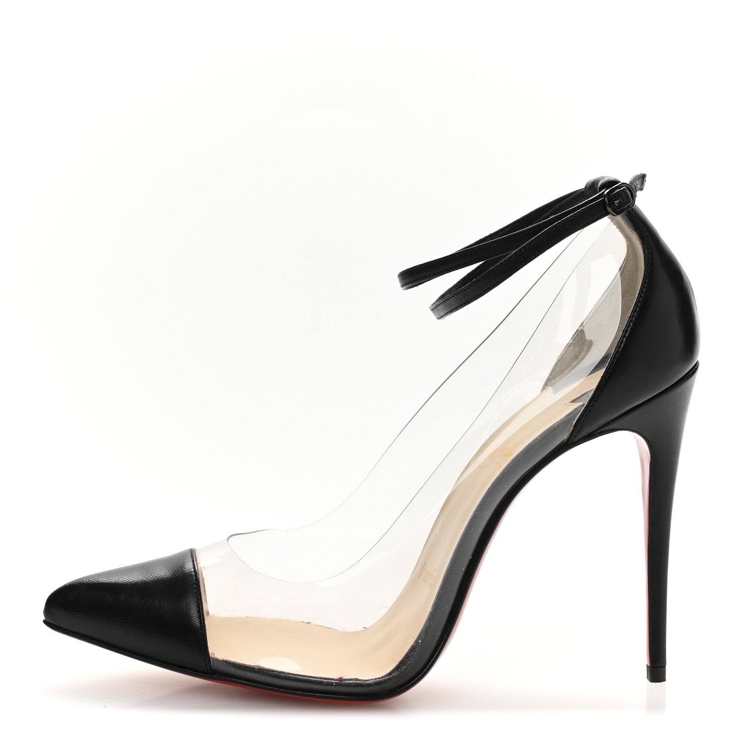 Christian Louboutin Lambskin PVC Un Bout 120 Pumps 37 Black 1 of 10