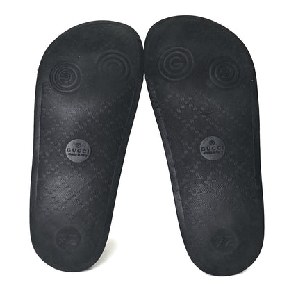 Gucci Rubber GG Monogram Mens Slide Sandals 7 Black 5 of 7