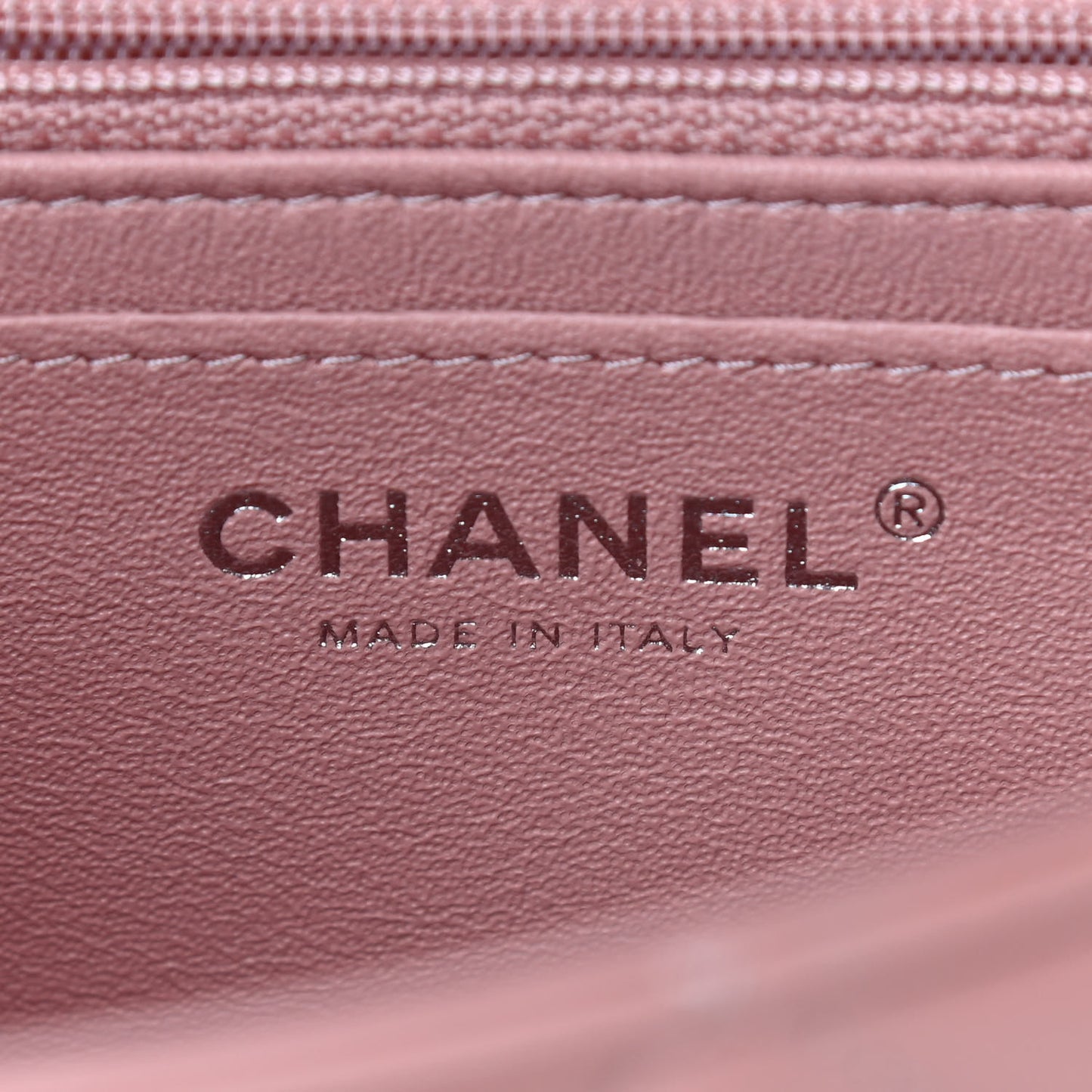 Lambskin Quilted Mini Rectangular Flap Dark Pink