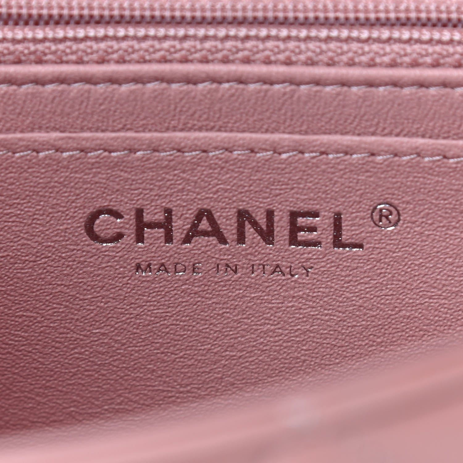 Chanel Lambskin Quilted Mini Rectangular Flap Dark Pink 6 of 10