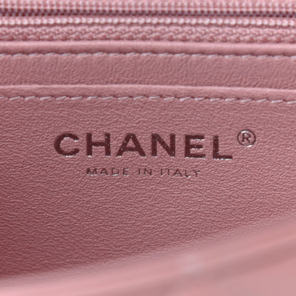 Chanel Lambskin Quilted Mini Rectangular Flap Dark Pink 6 of 10