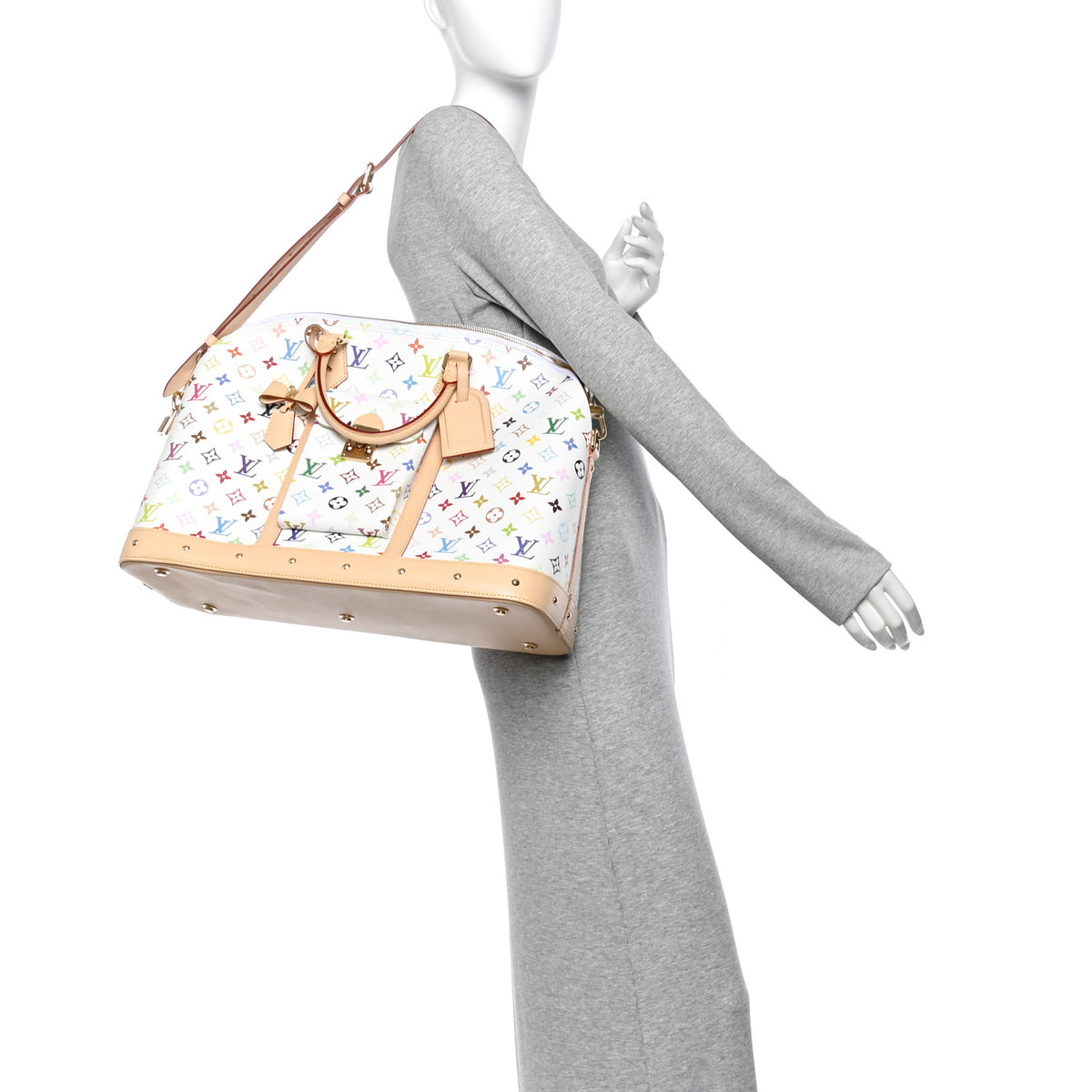 LV x TM Monogram Multicolor Alma Travel White