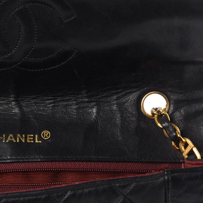 Chanel Lambskin Quilted Medium Single Flap Black 10 of 11