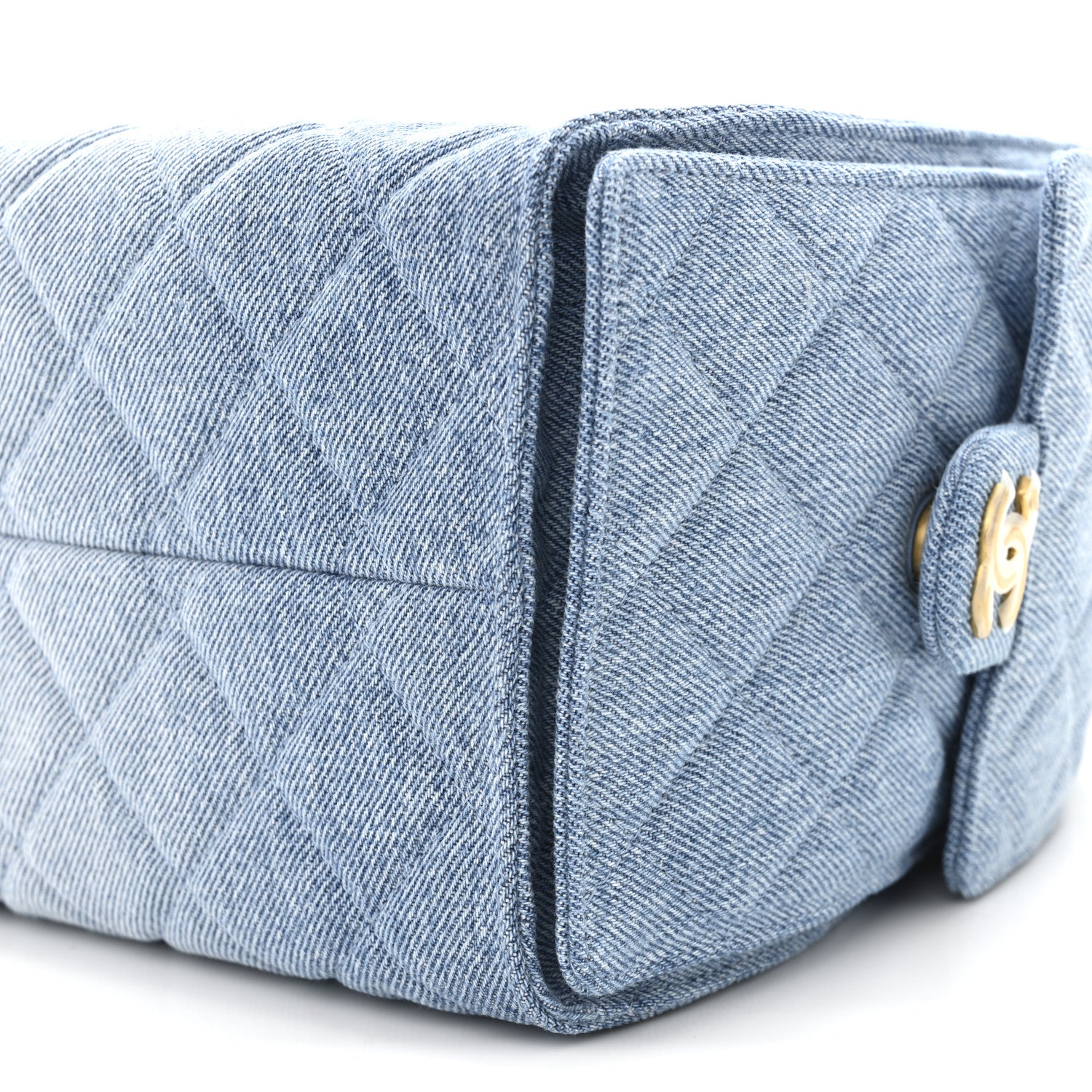 Chanel Washed Denim Quilted Small Chanel 25 Handbag Blue 10 of 11