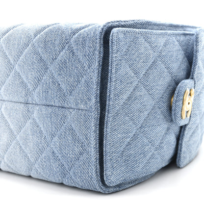 Chanel Washed Denim Quilted Small Chanel 25 Handbag Blue 10 of 11