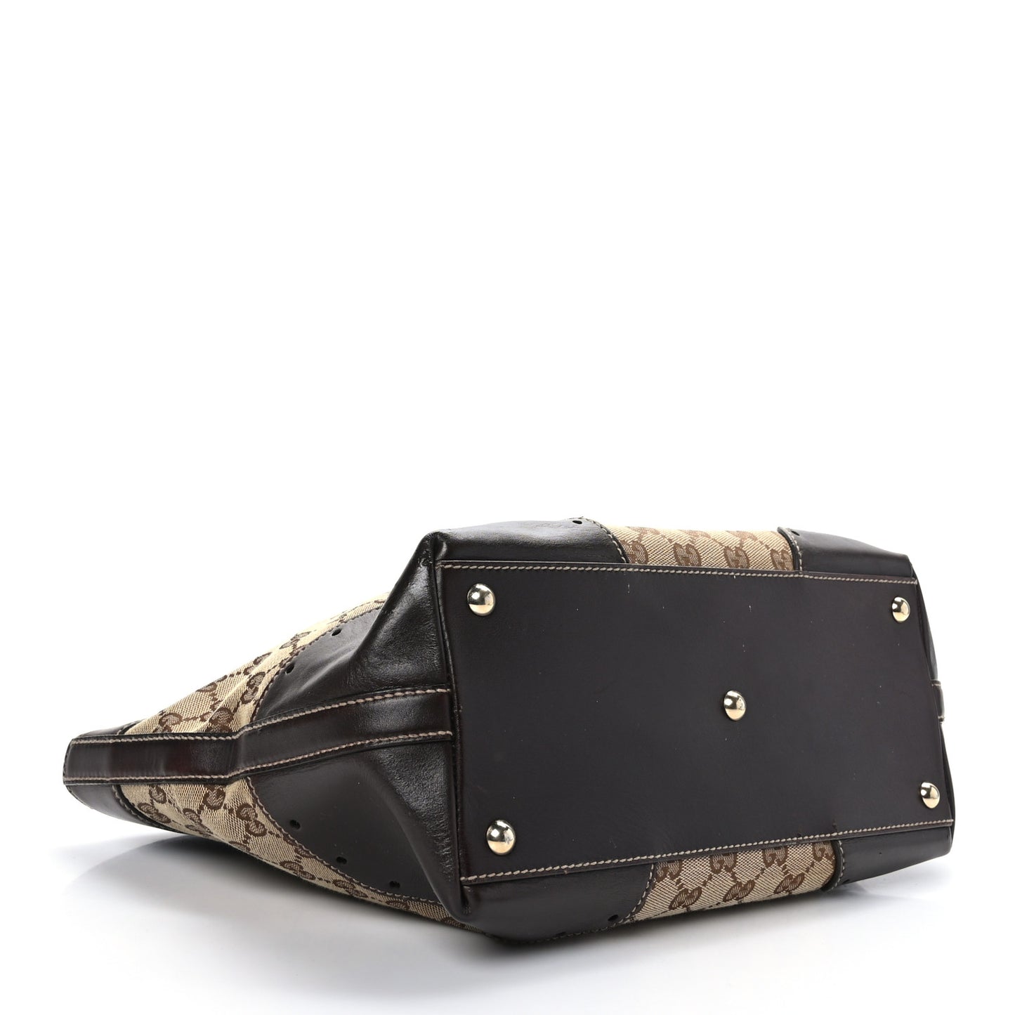 Monogram Large Punch Tote Dark Brown