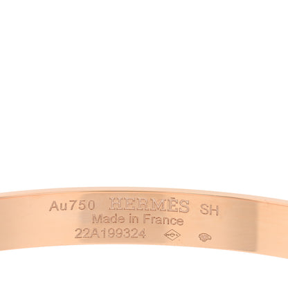 Hermes 18K Rose Gold PM Collier De Chien Bracelet SH 3 of 4