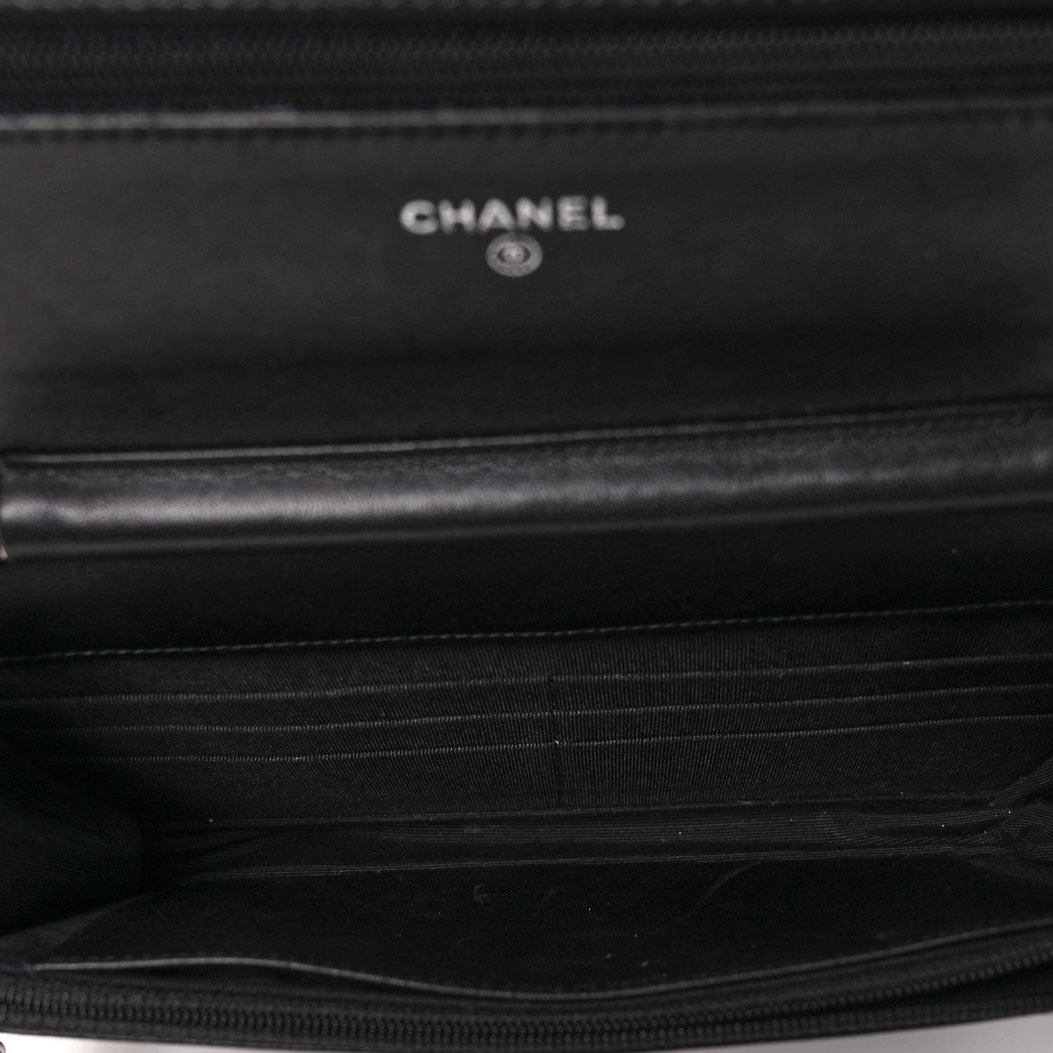 Chanel Patent Quilted Wallet On Chain WOC Black 5 of 12