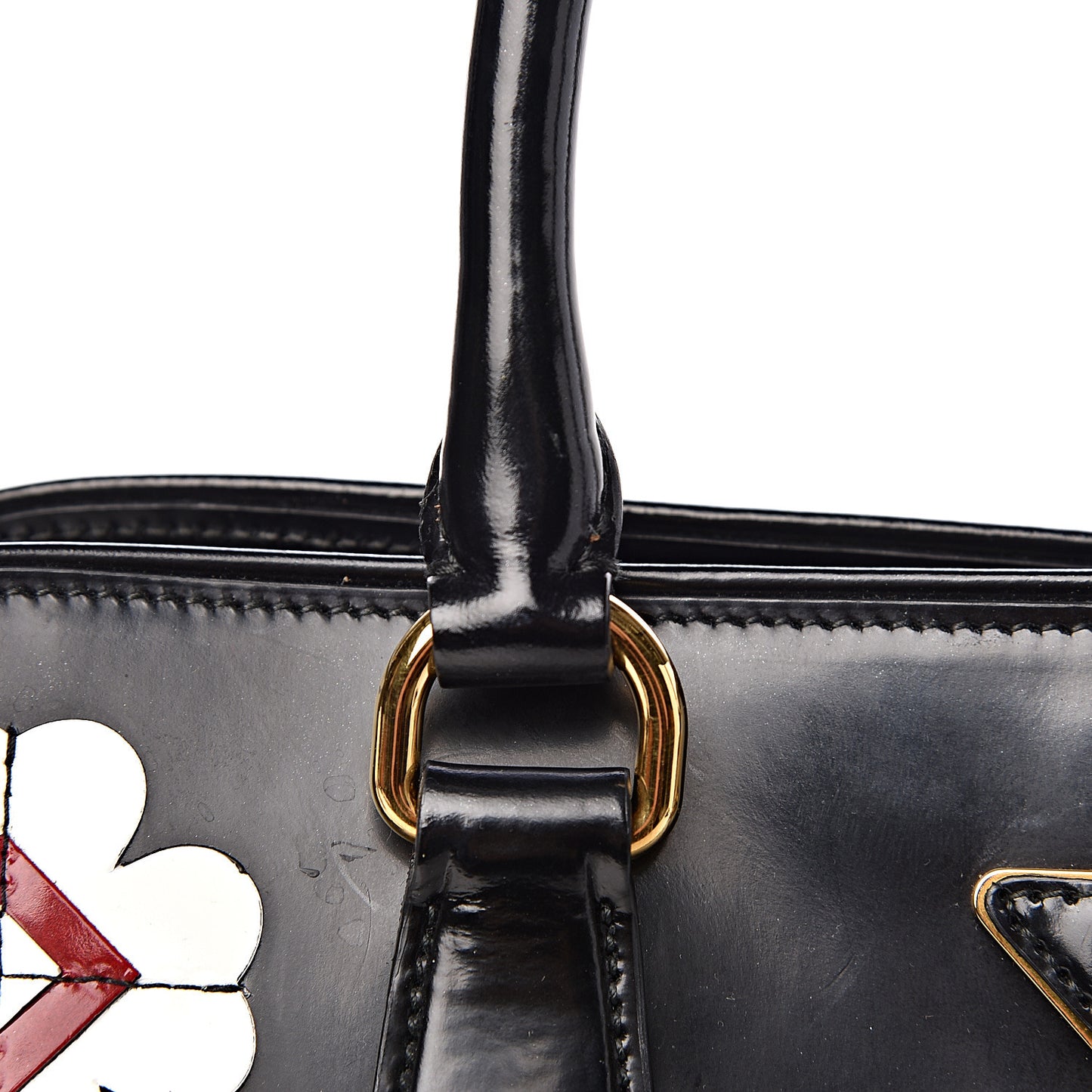 Spazzolato Floral Shopper Black White