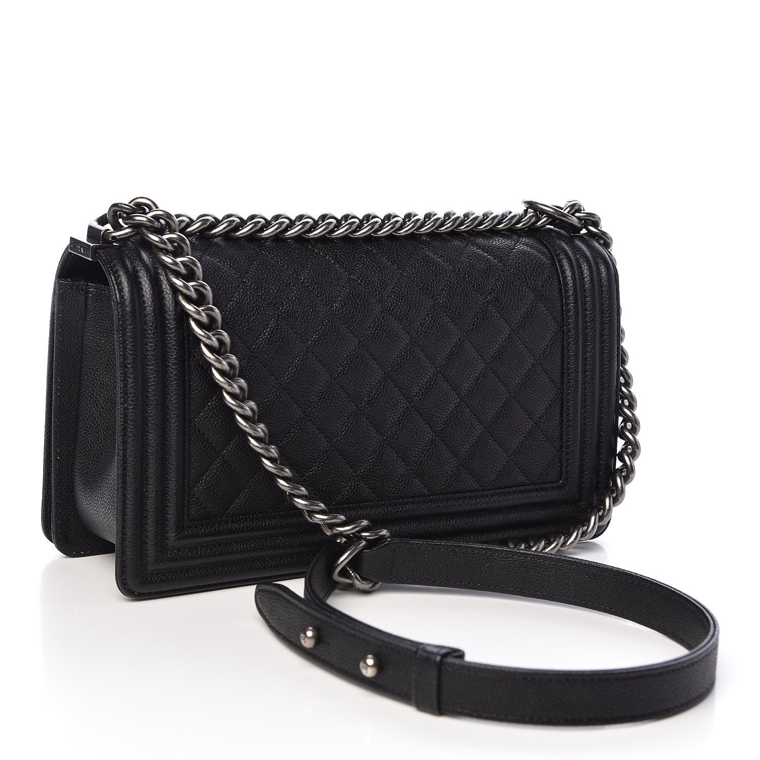 Chanel Caviar Quilted Medium Boy Flap Black 3 of 11