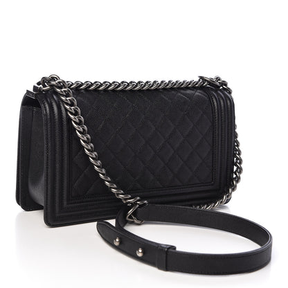 Chanel Caviar Quilted Medium Boy Flap Black 3 of 11